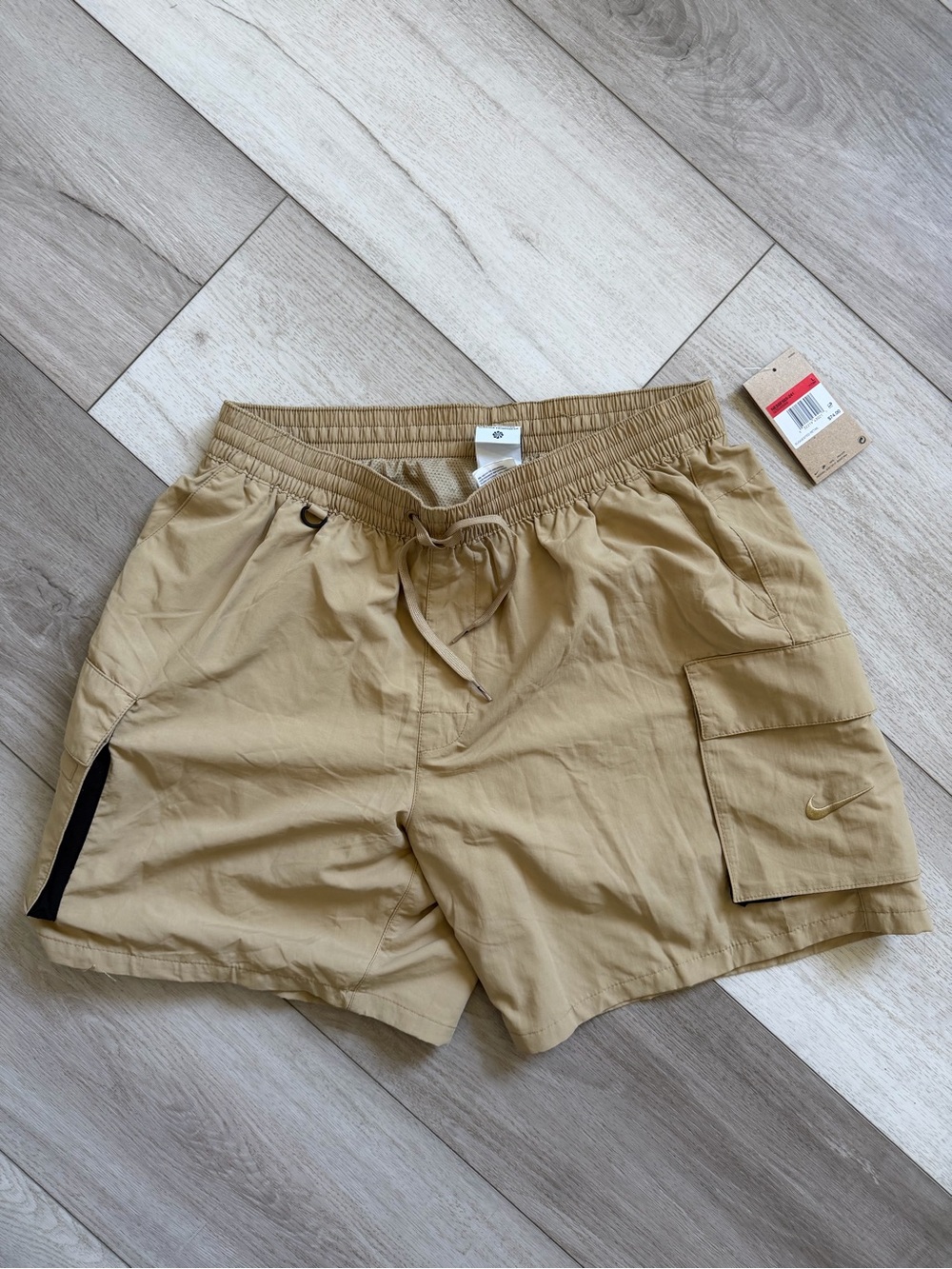 Nike Men’s Khaki Cargo Swim Shorts